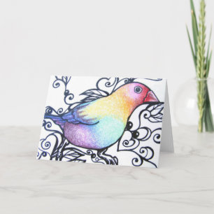 Leere Anmerkungs-Karte des Liebe-Vogel-IV Karte