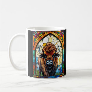 Leere anpassbare Büffel, Bison-Wildtier Kaffeetasse
