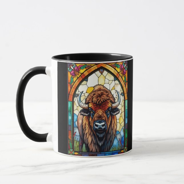 Leere anpassbare Büffel, Bison-Wildtier Tasse (Links)