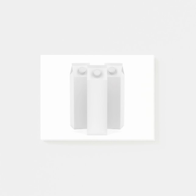 Leere Behälter für Saft oder Milch Post-it Klebezettel (Vorderseite)
