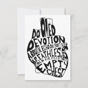 leere Brust: anatomisches Herz Einladung