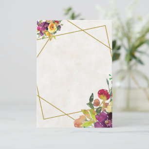 Leere Burgunderrote und gelbe Blumenelemente für H Einladung