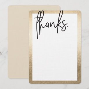 LEERE DANKE modern buchstabiert schwarz faux gold