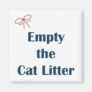 Leere das Cat Litter Erinnerung Magnet