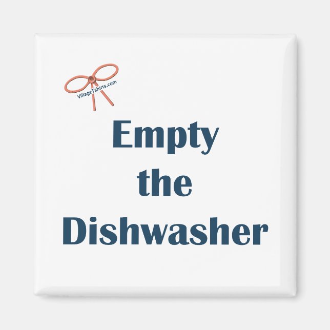 Leere das Magnet für die Erinnerung der Spülmaschi (Vorne)