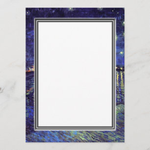 leere Einladung, van Gogh Sternennacht Einladung