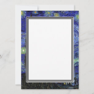 leere Einladung, van Gogh Sternennacht Einladung