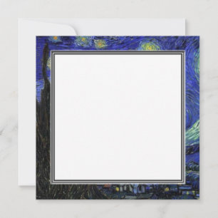 leere Einladung, van Gogh Sternennacht Einladung
