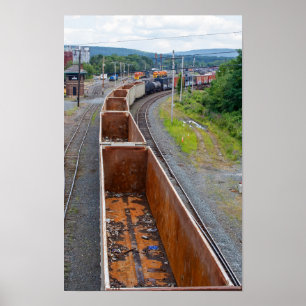 Leere Eisenbahnwagen Poster