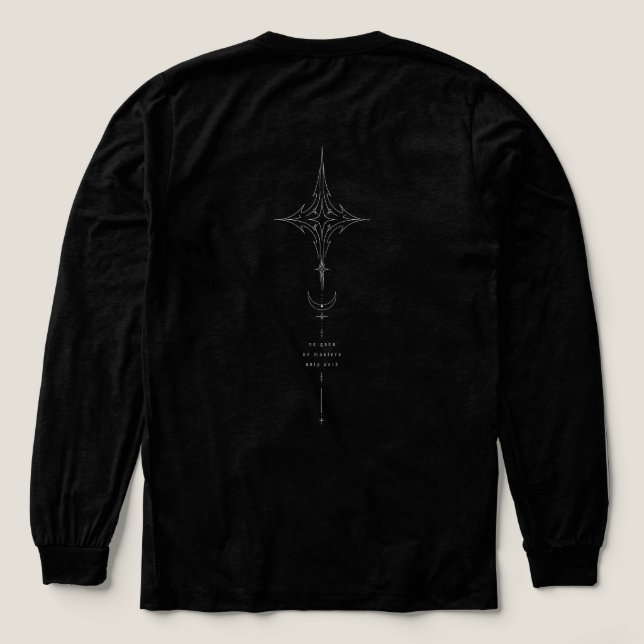 Leere Folklore Himmels-Gotik-Grafik Tri-Blend Shirt (Design Rückseite)