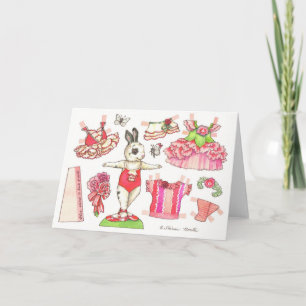 Leere Gartennelken-Papier-Puppen-Karte Karte