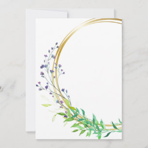 Leere Gestaltung mit sprühblauen Blumen Einladung