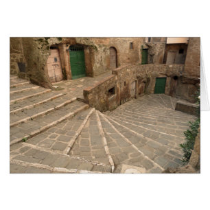 Leere Innenseite, grüne Türen Grußkarte