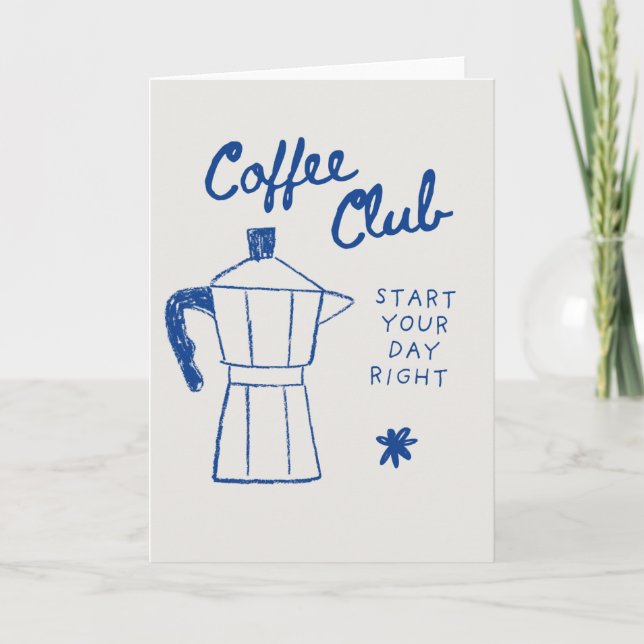 Leere Kaffeekarte Karte (Vorderseite)