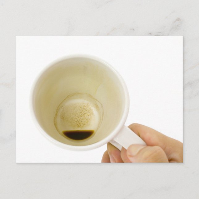Leere Kaffeetasse Postkarte (Vorderseite)