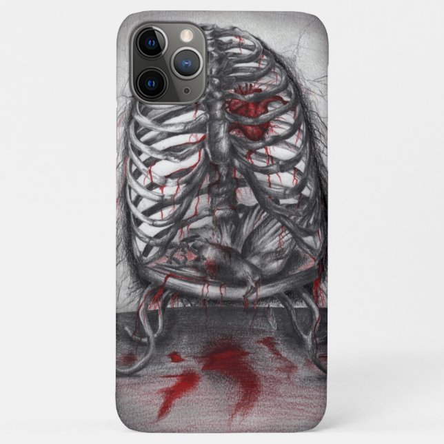 Leere Käfig Anatomie Gothic Horror Rib Käfigkunst Case-Mate iPhone Hülle (Rückseite)