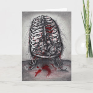 Leere Käfig Anatomie Gothic Horror Rippenkäfig Kun Karte