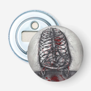Leere Käfig Anatomie Herz Surrealismus Horror Kuns Flaschenöffner