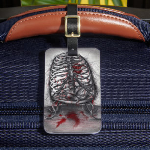 Leere Käfig Anatomie Herz Surrealismus Horror Kuns Gepäckanhänger