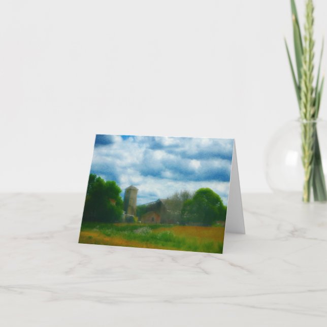 Leere Karte, Bauernhof Dankeskarte (Vorderseite)