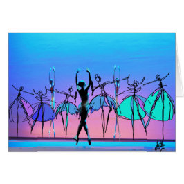 Leere Karte der Ballerina