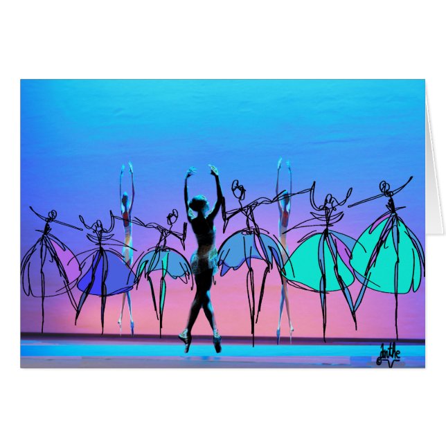 Leere Karte der Ballerina (Vorderseite (Horizontal))