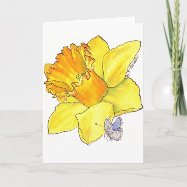 Leere Karte der Narzisse (Vorderseite)