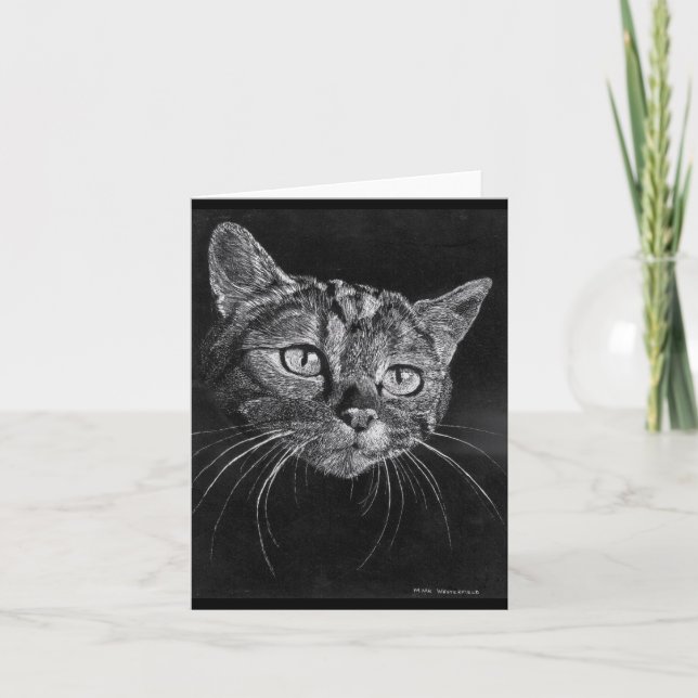 Leere Karte des Katzen-Gesichtes (Vorderseite)