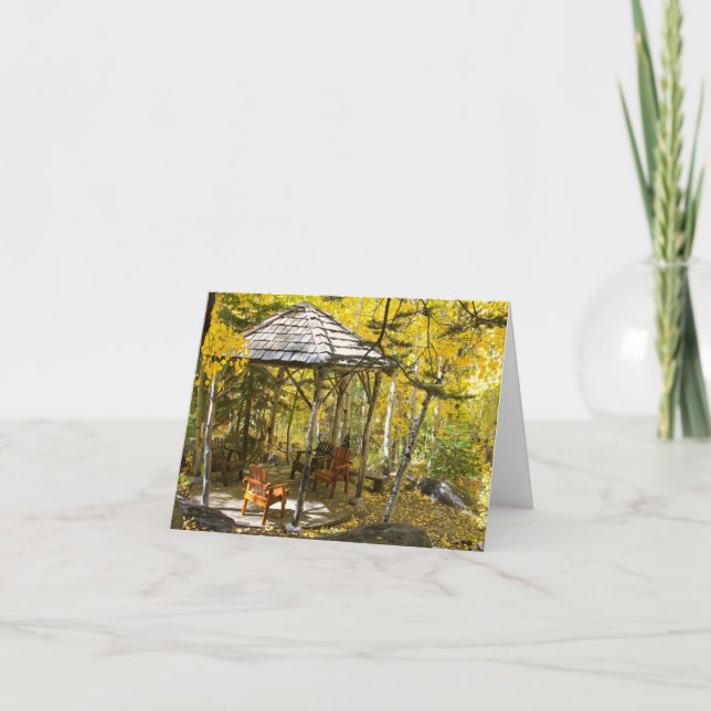Leere Karte, HerbstGazebo Karte (Vorderseite)