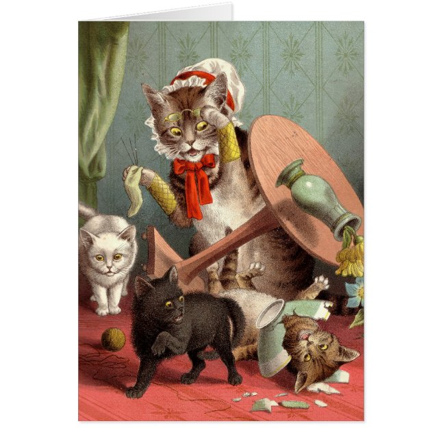 Leere Karte - Katzen-Chaos (Vorne)