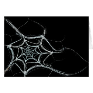 Leere Karte mit Fraktal Spider Web Hintergrund