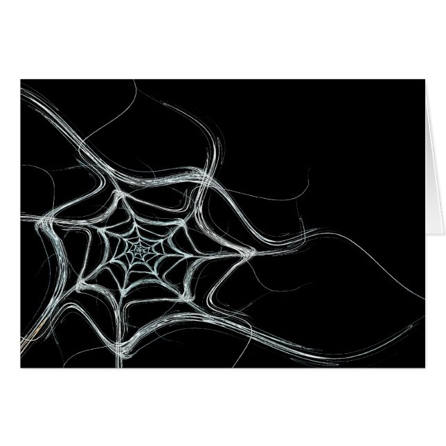Leere Karte mit Fraktal Spider Web Hintergrund (Vorderseite (Horizontal))