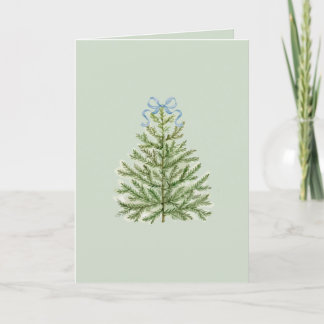 Leere Karte mit Wasserfarben-Weihnachtsbaum