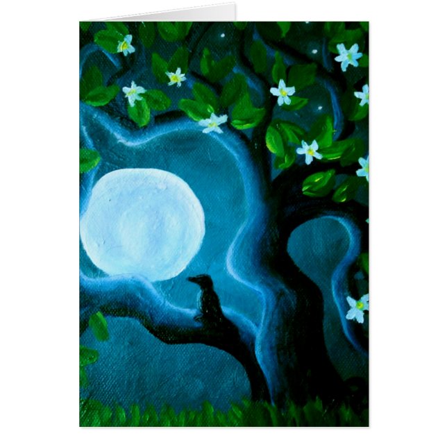 leere Karte, Mond und Baum, visuelle (Vorne)