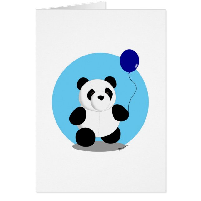 Leere Karte - Panda-Blau (Vorne)