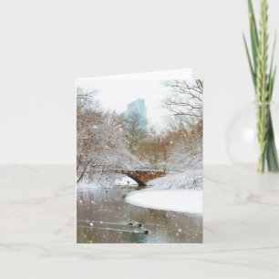 Leere Karte - wintery snowy szene