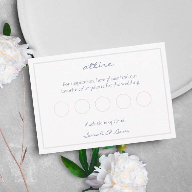 Leere Kleiderkodeleisen für RSVP-Hochzeiten Begleitkarte (Von Creator hochgeladen)