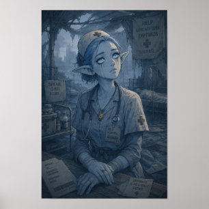 Leere / Krankenschwester / Feldlazarett Poster