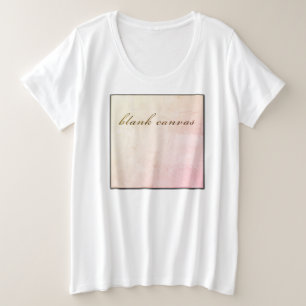leere Leinwand Große Größe T-Shirt