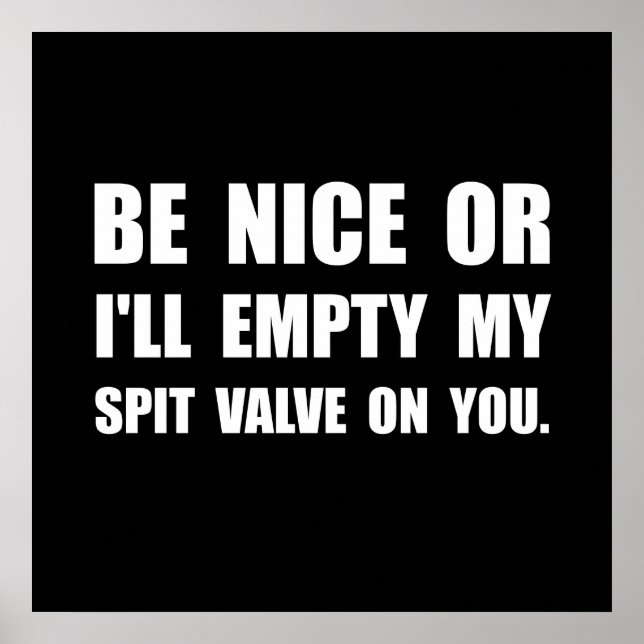 Leere meinen Spit-Valve Poster (Vorne)