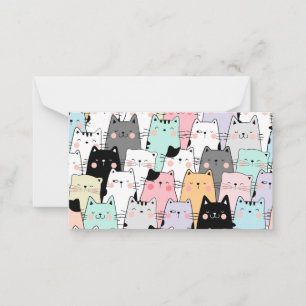 Leere Notecard mit Katzen Mitteilungskarte