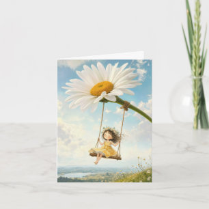Leere Notizkarte Daisy Swing Karte