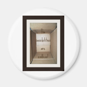 leere Pappe box2 Magnet