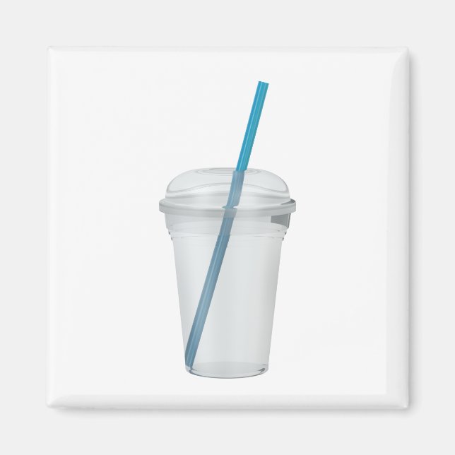 Leere Plastikglätter mit Stroh Magnet (Vorne)