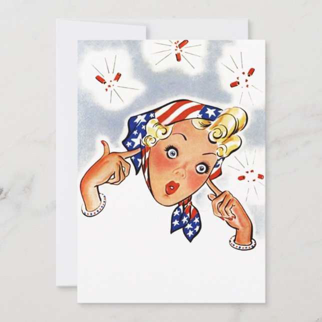 Leere Retro Kracher-Sommer-Überraschungs-Einladung Einladung (Vorderseite)