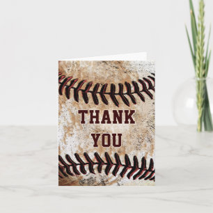 Leere rustikale Baseball-Notizkarten oder Ihr Text Dankeskarte