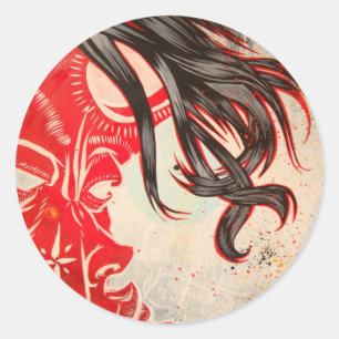 Leere Schale der Revolution Runder Aufkleber