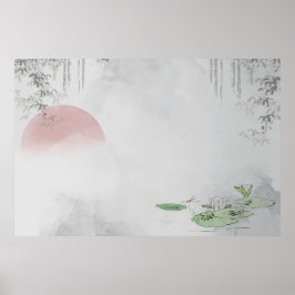 Leere schlichte Blattstruktur Poster