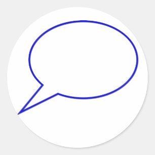 Leere Spracheblase #2 Runder Aufkleber