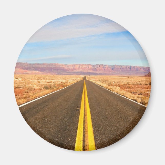 Leere Straße Magnet (Vorne)